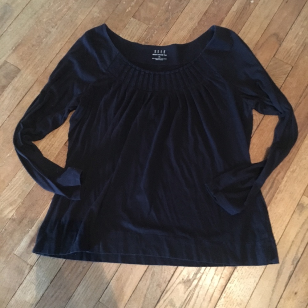 Elle black knit top XL